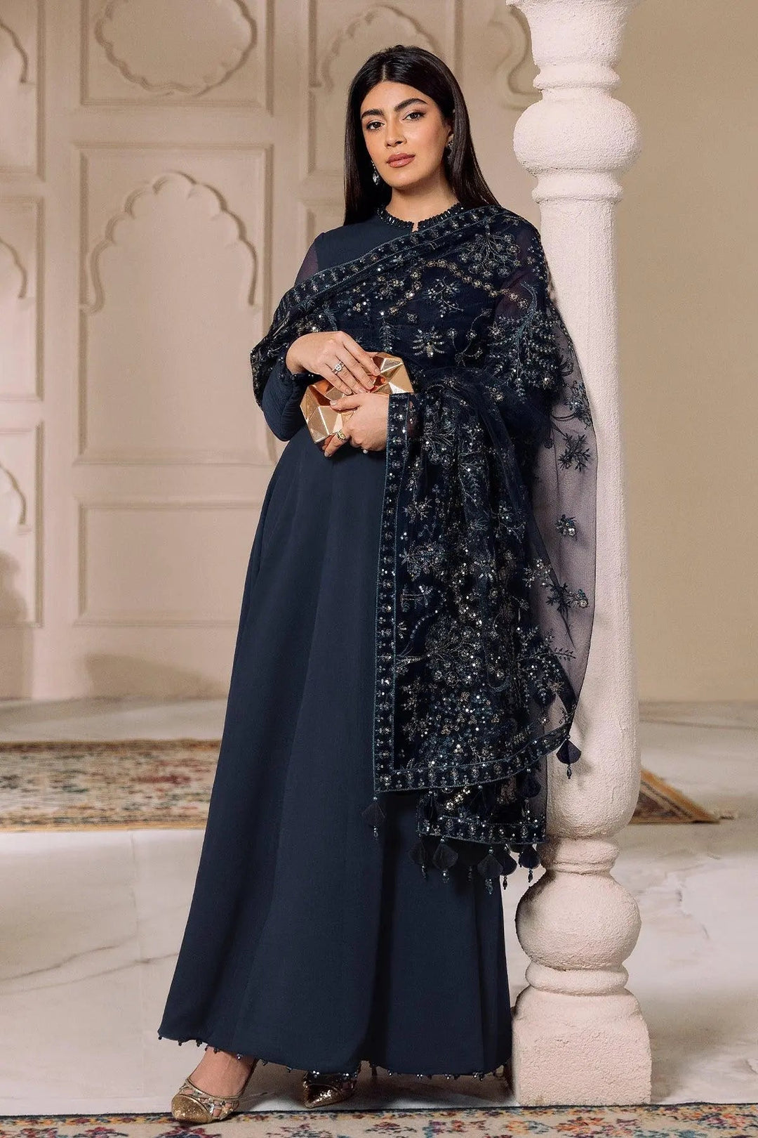 Navy Blue 3 piece - RTW1012 Ready to Wear