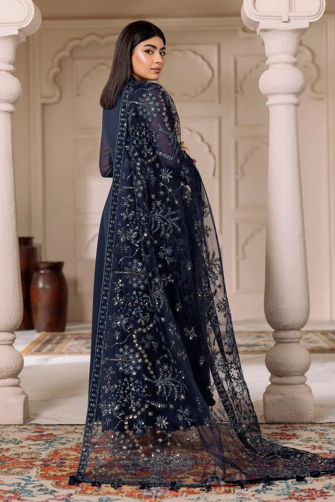 Navy Blue 3 piece - RTW1012 Ready to Wear