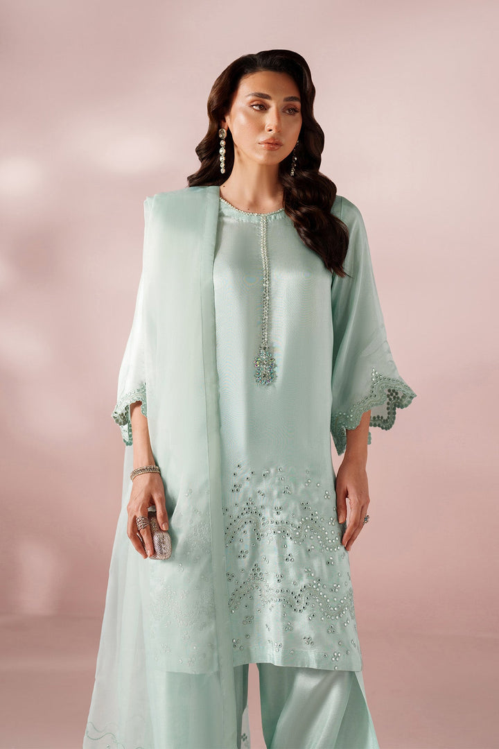 Ice Blue Dress 3 piece - RTW1030