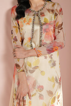 Skin Printed Dress 4 piece - RTW1032