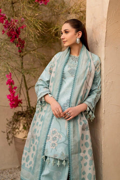 AF-EPL-7030-Fawn Embroidered Printed Lawn