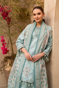 AF-EPL-7030-Fawn Embroidered Printed Lawn