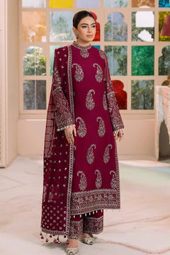 AF-DUA-3011-Amaya Magenta Embroidered Chiffon