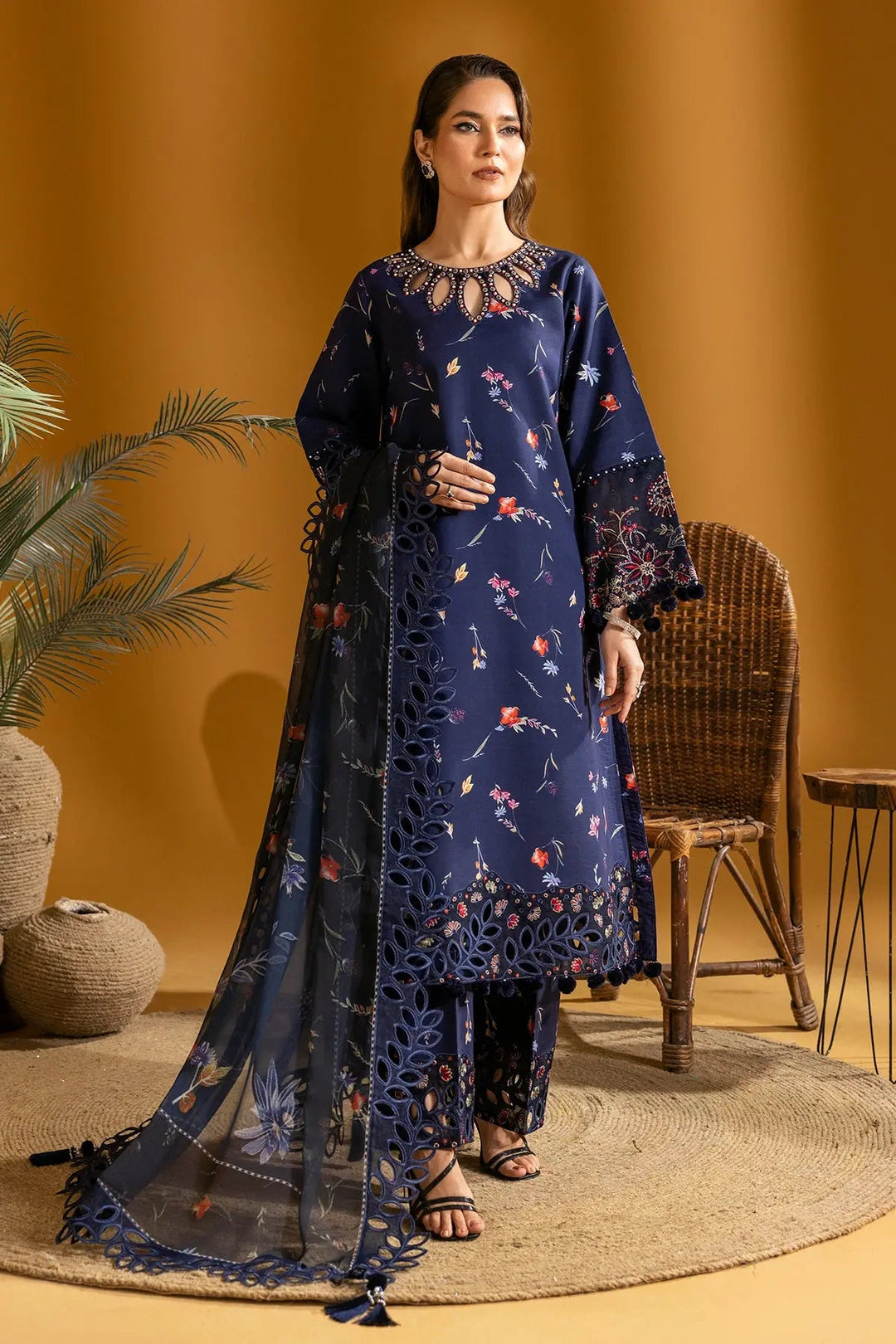 AF-EPL-7005-Iris Embroidered Printed Lawn