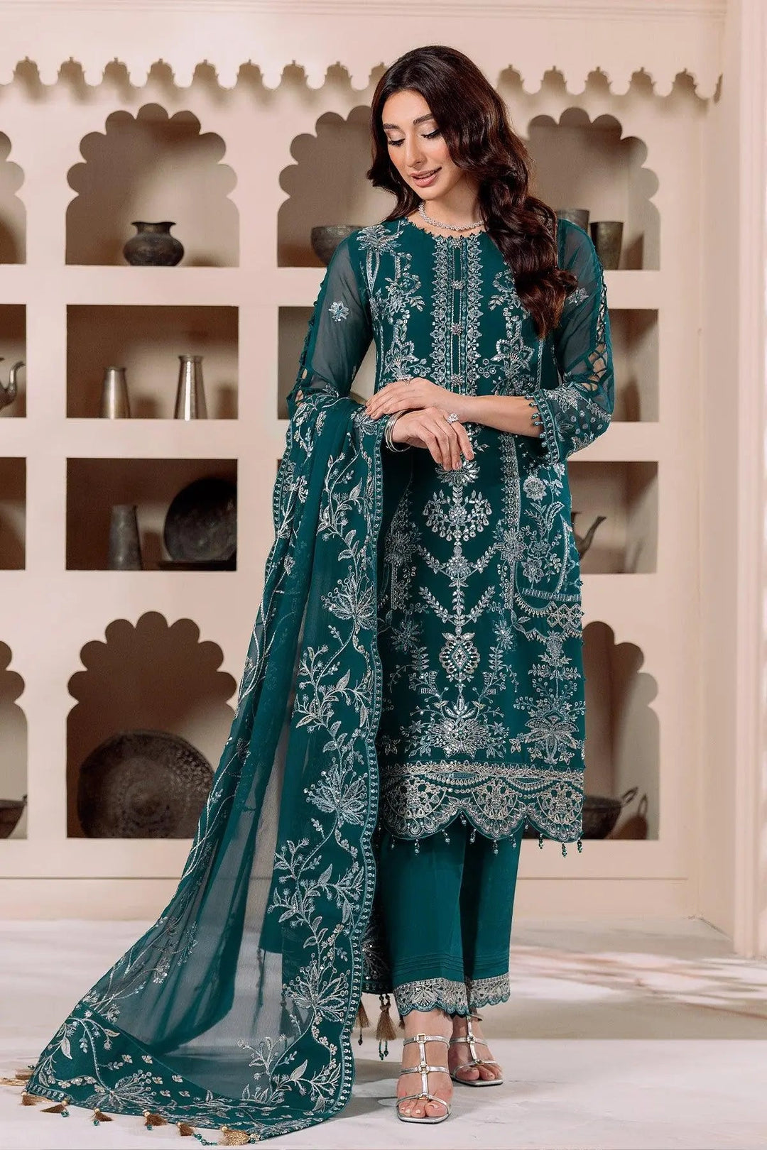 AF-DUA-3004-Lyra Zinc Embroidered Chiffon